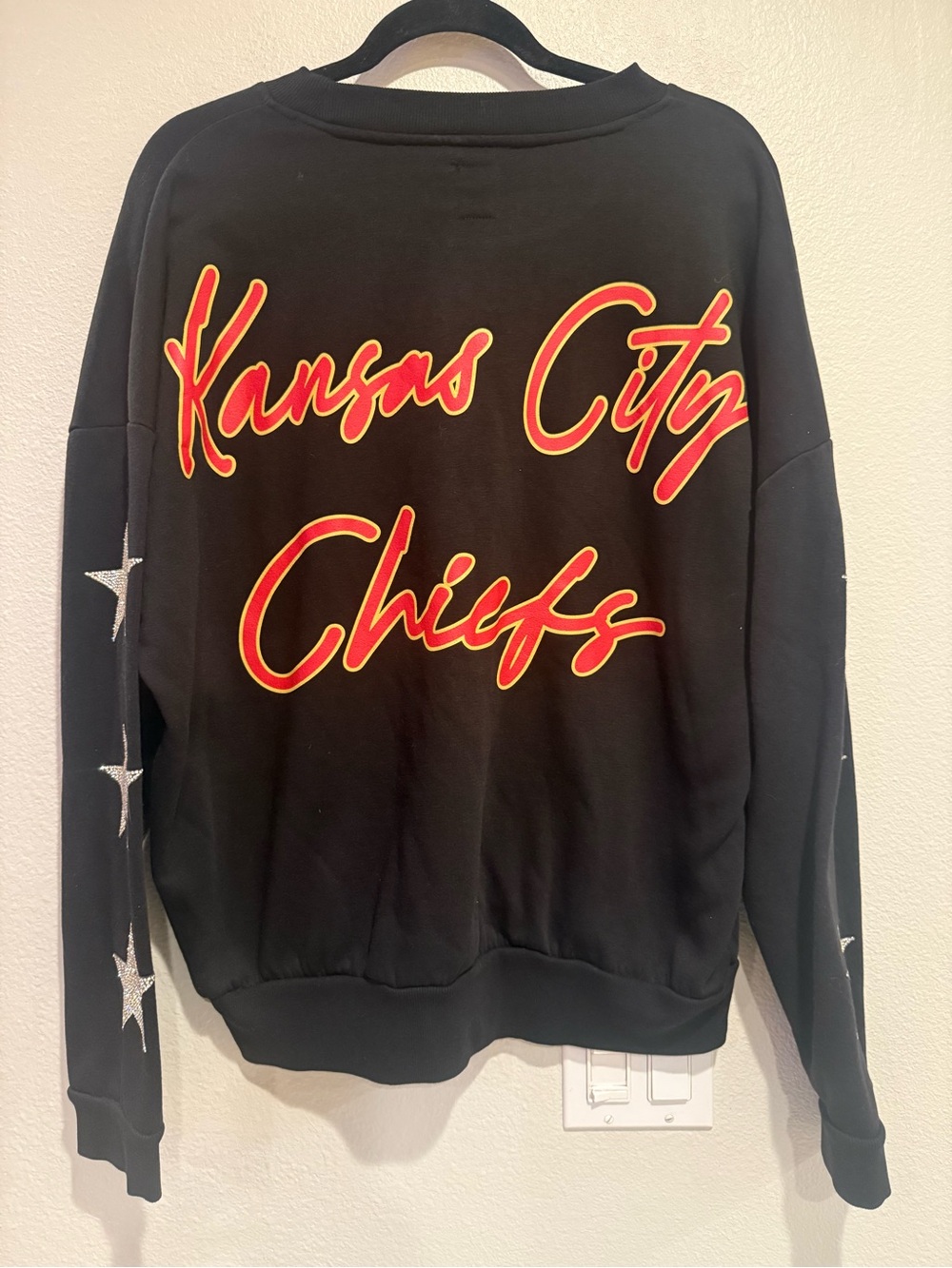 Kansas City Chiefs Black Gameday Couture Embellished Crewneck Sweatshirt Footbal